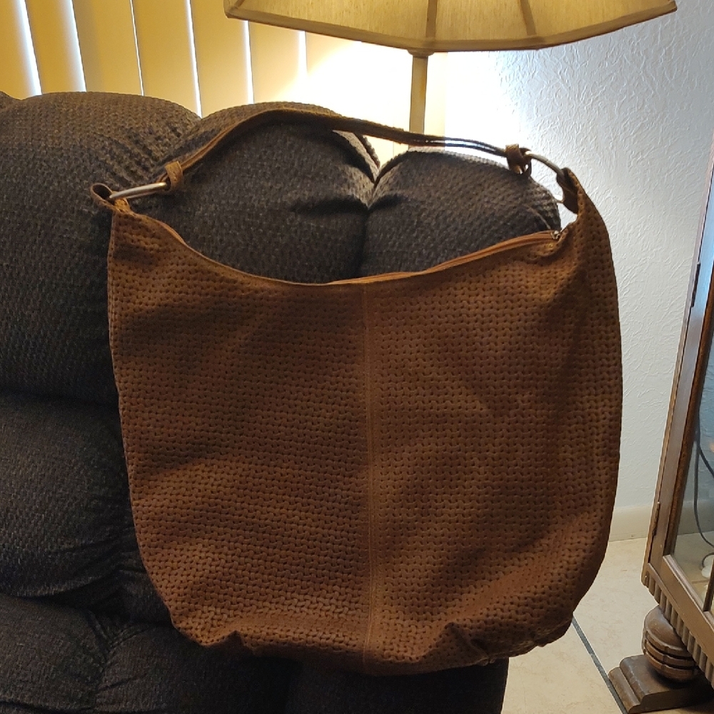 Brown Leather  Hobo Shoulder Bag